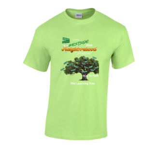 🟢2026 Westside Festival 🟢 Lime Green “Learning Tree”  T-Shirt 🟢